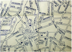 Photo of old street map