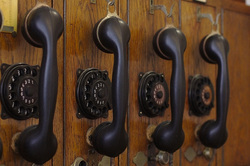 Photo of old-fashioned telephone receivers